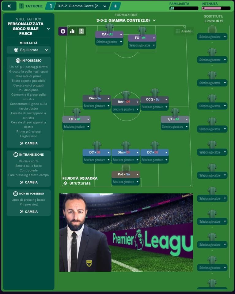 High SCORING 3-5-2 FM 21 Tactic 